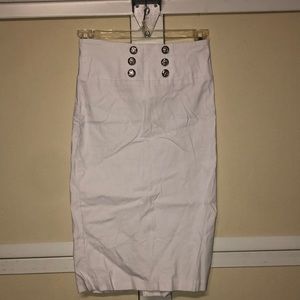 #1653 ABN SZ4 stretchy tight knee length Skirt zipper